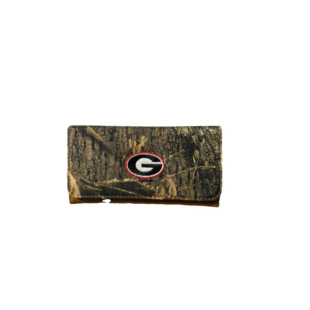 University Of Georgia Camo And Brown Leather‎ Wallet